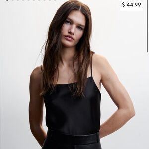 BNWT - black satin top